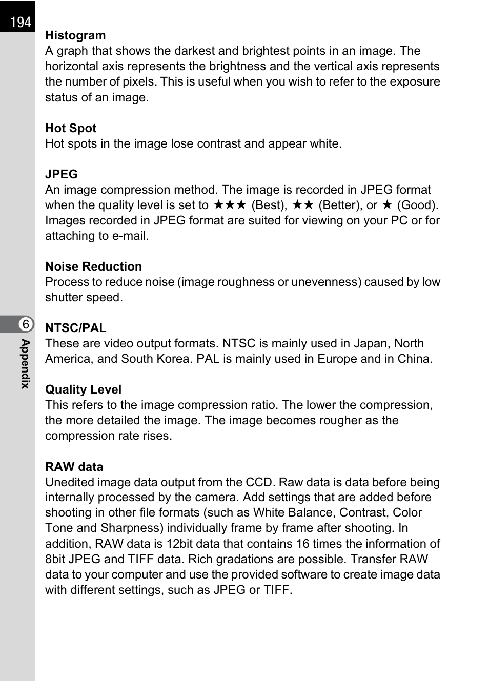 Pentax *ist IST DS User Manual | Page 196 / 208