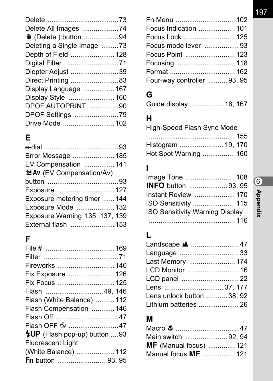 Pentax *ist IST DS User Manual | Page 199 / 208