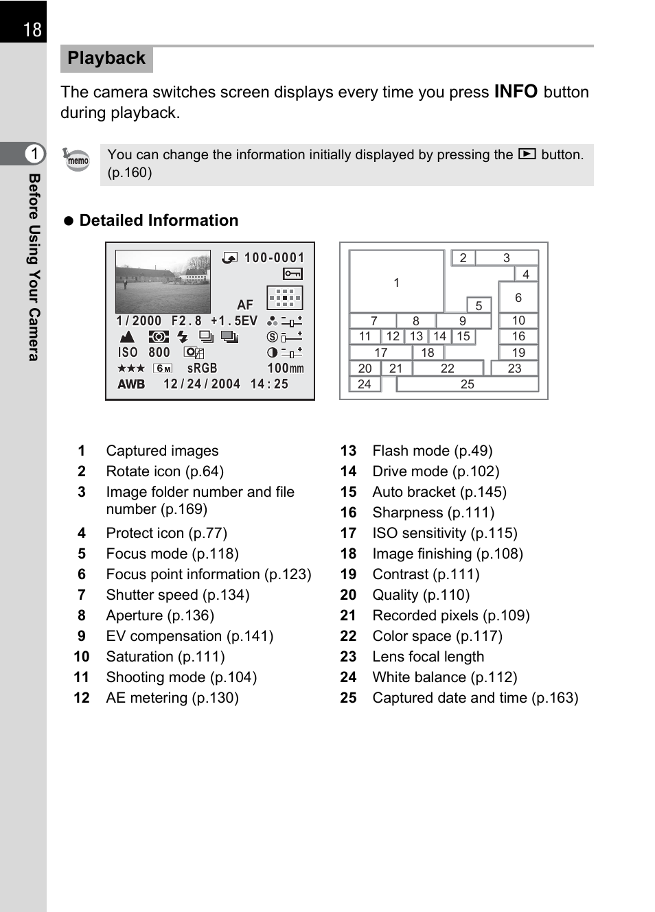 Playback | Pentax *ist IST DS User Manual | Page 20 / 208