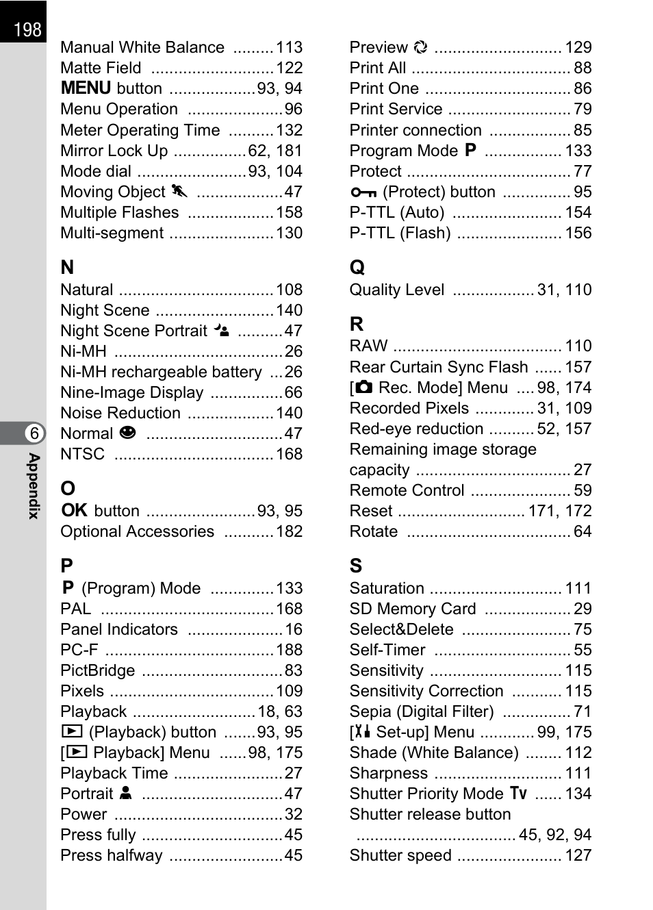 Pentax *ist IST DS User Manual | Page 200 / 208