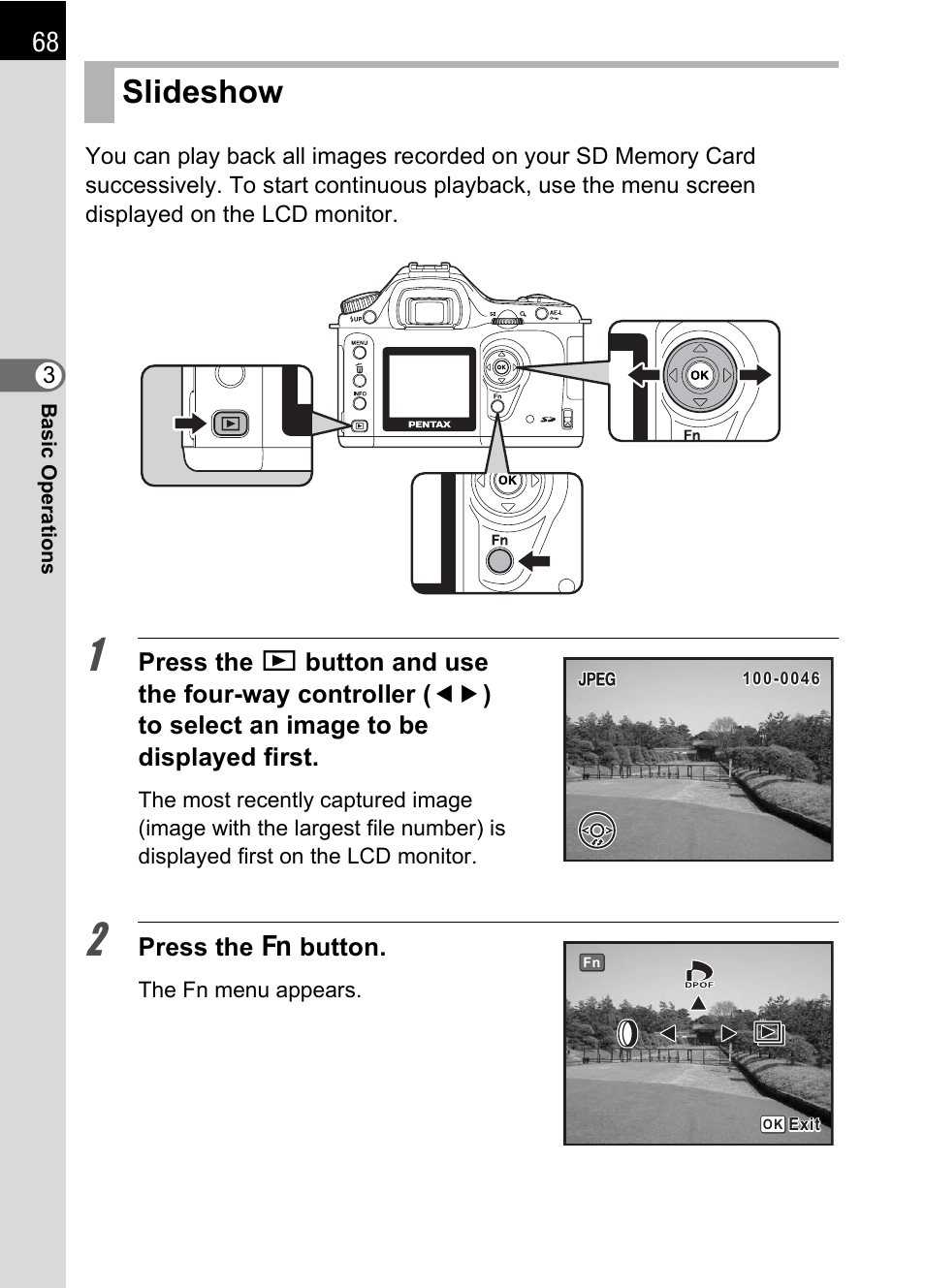 Slideshow | Pentax *ist IST DS User Manual | Page 70 / 208