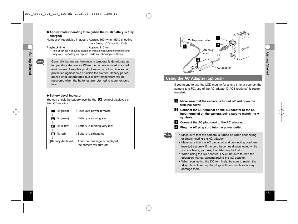 Z x c v | Pentax Optio S User Manual | Page 10 / 36