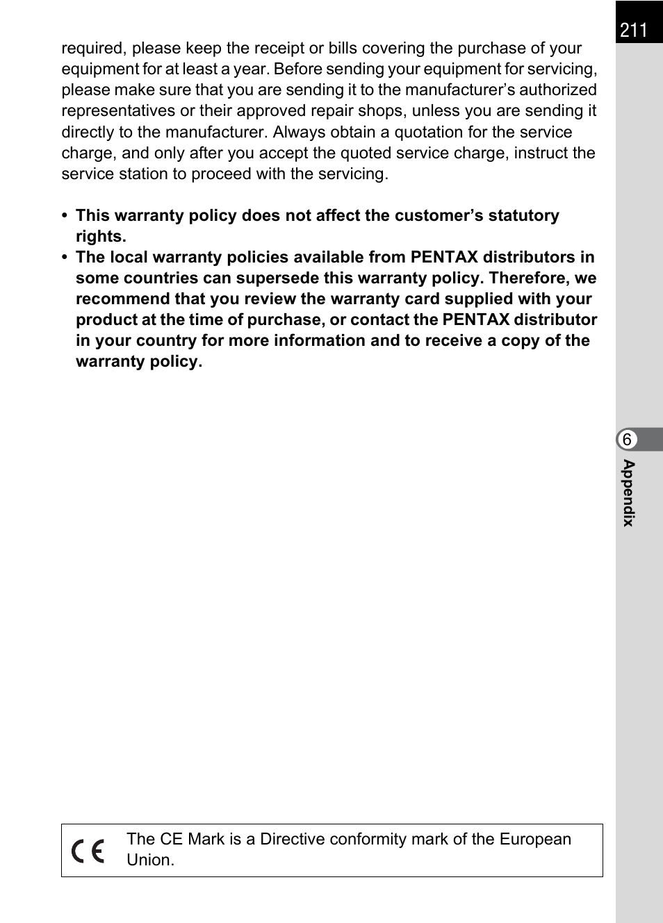 Pentax K100D User Manual | Page 213 / 220