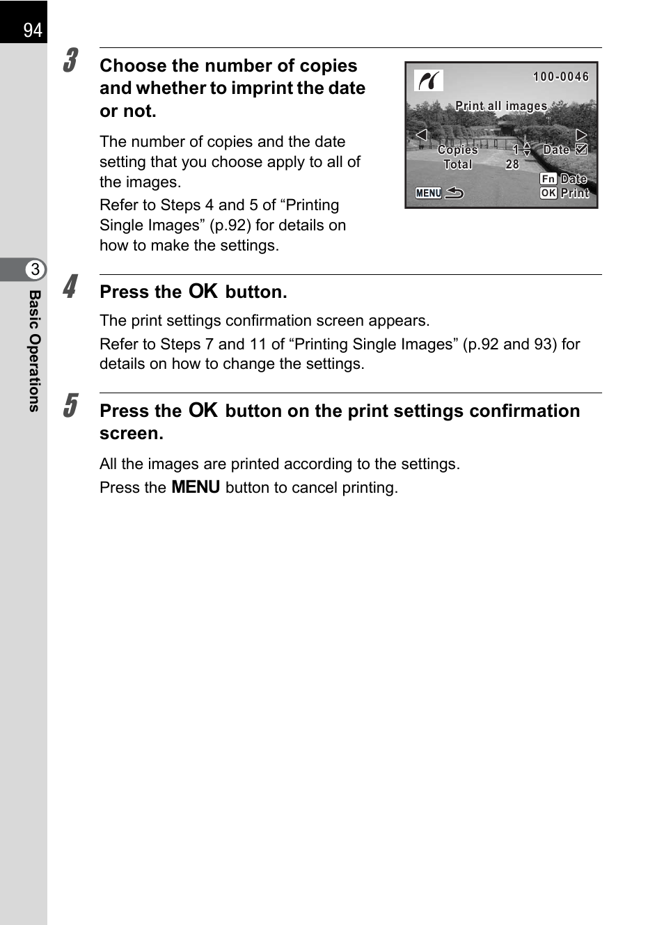 Press the 4 button | Pentax K100D User Manual | Page 96 / 220