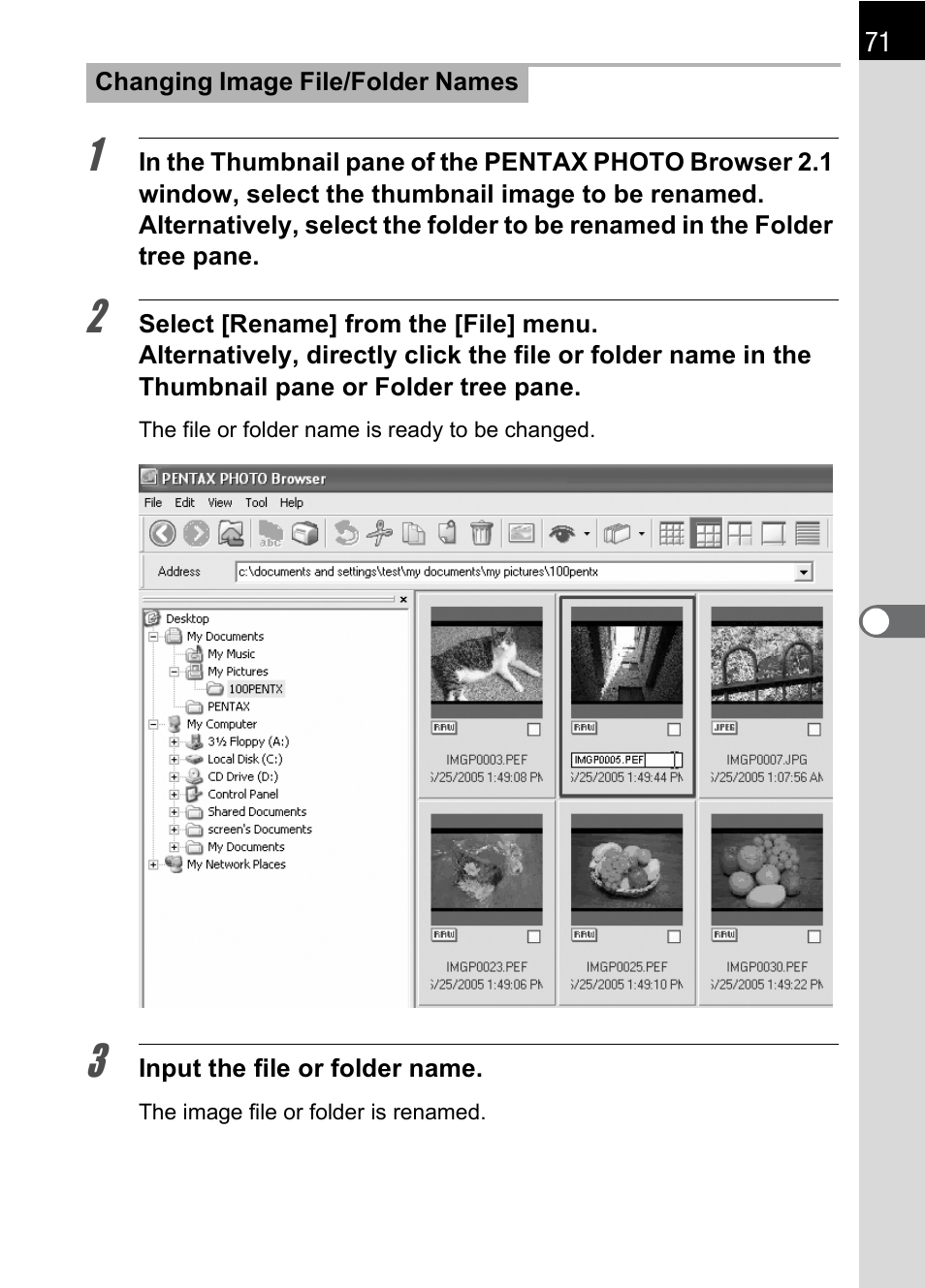 P.71) | Pentax 2.1 User Manual | Page 73 / 104