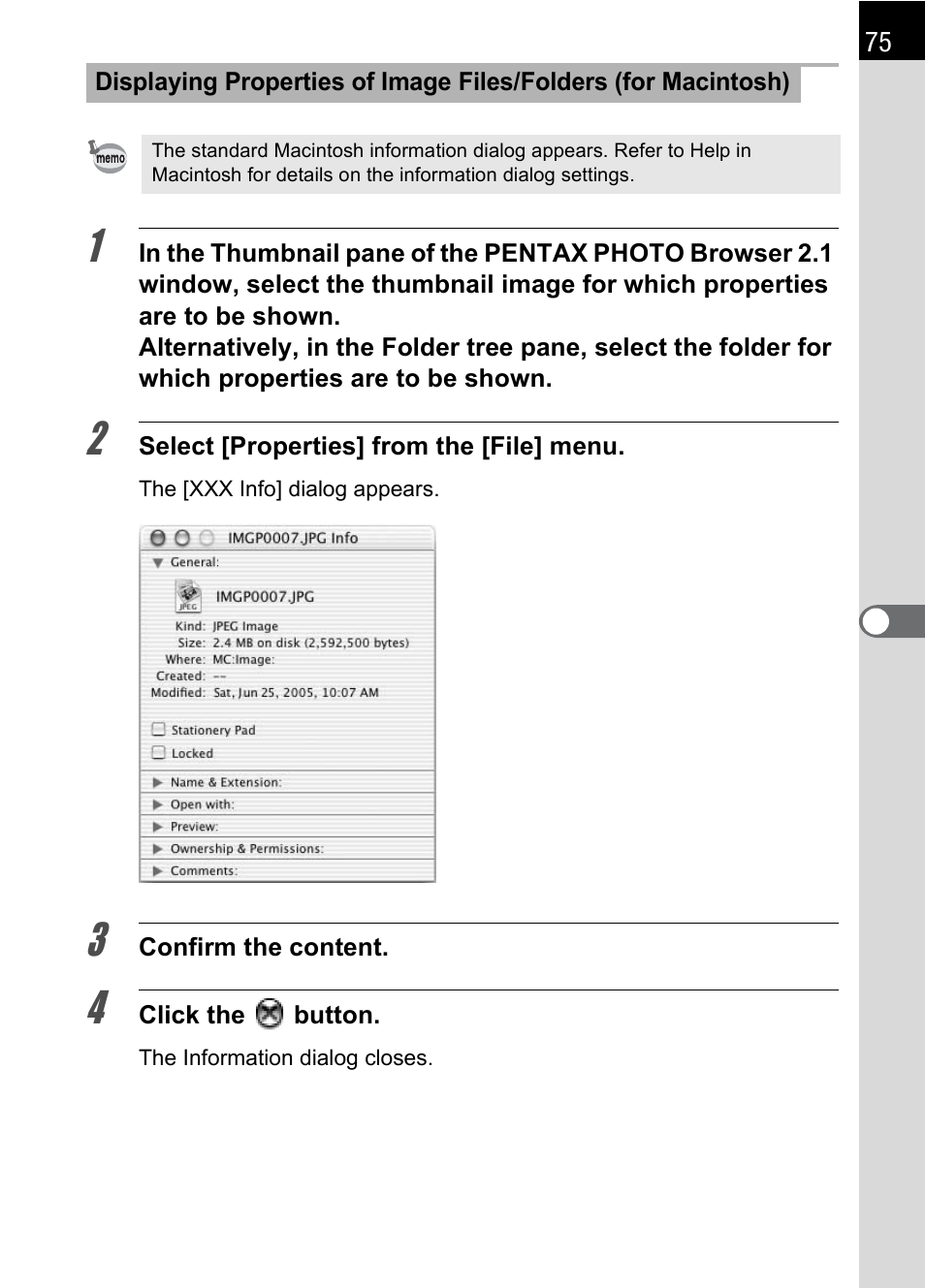 P.75 | Pentax 2.1 User Manual | Page 77 / 104