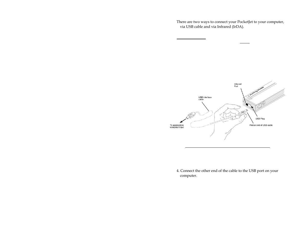 Connecting to your computer | Pentax PocketJet 3 User Manual | Page 31 / 82