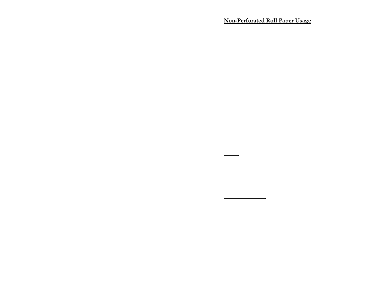 Non-perforated roll paper usage | Pentax PocketJet 3 User Manual | Page 37 / 82