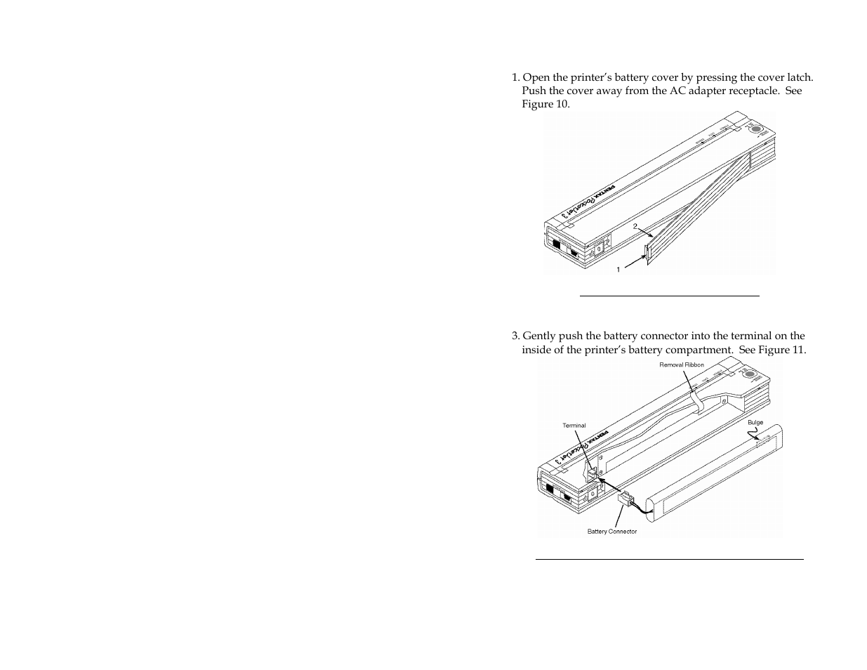 Installing the battery | Pentax PocketJet 3 User Manual | Page 39 / 82