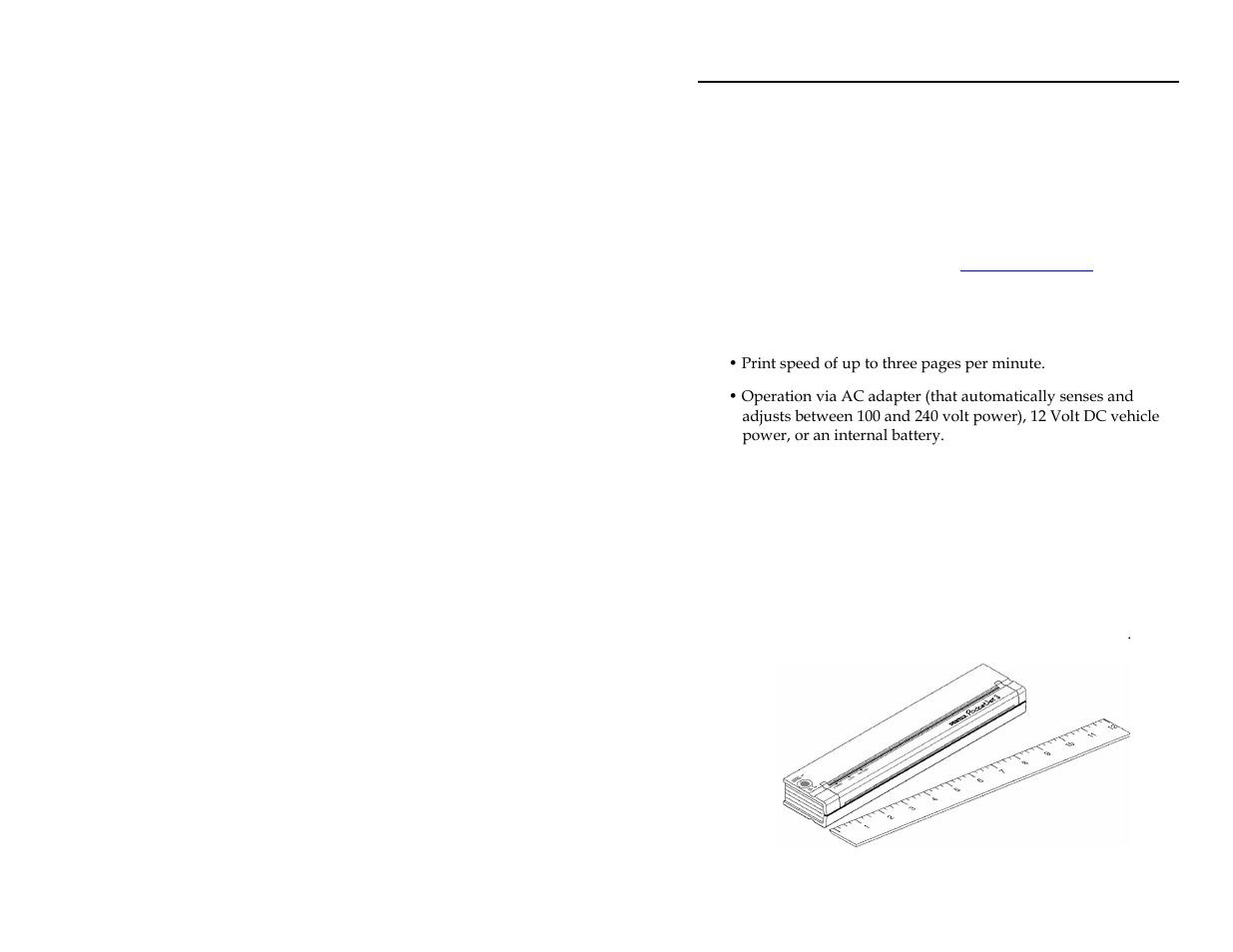 Printer features | Pentax PocketJet 3 User Manual | Page 7 / 82