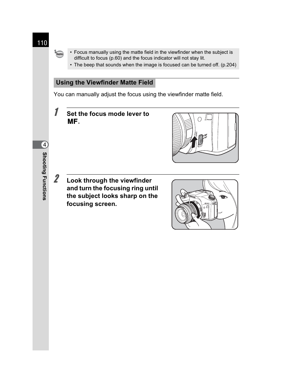 Pentax K200D User Manual | Page 112 / 266