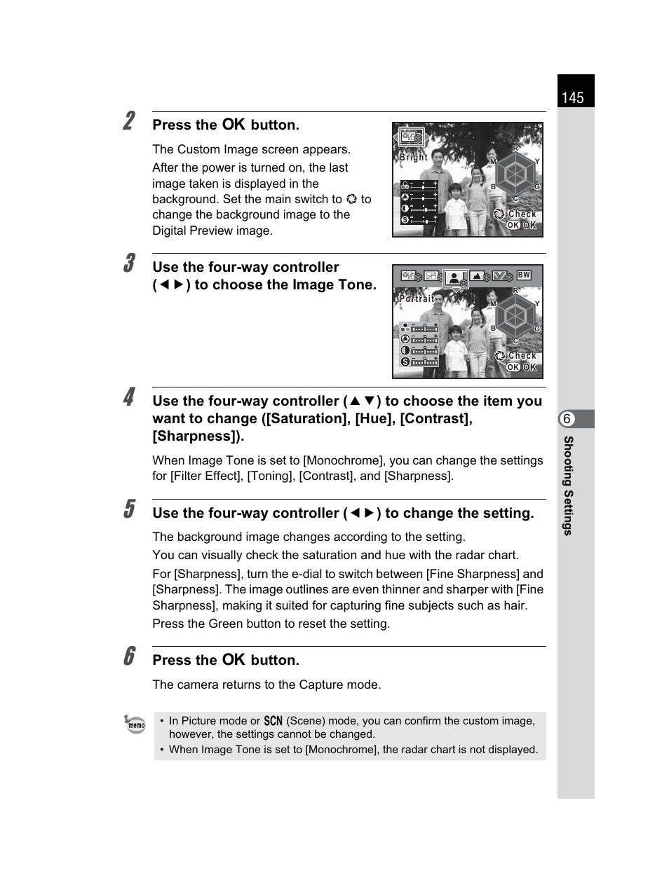 Press the 4 button | Pentax K200D User Manual | Page 147 / 266