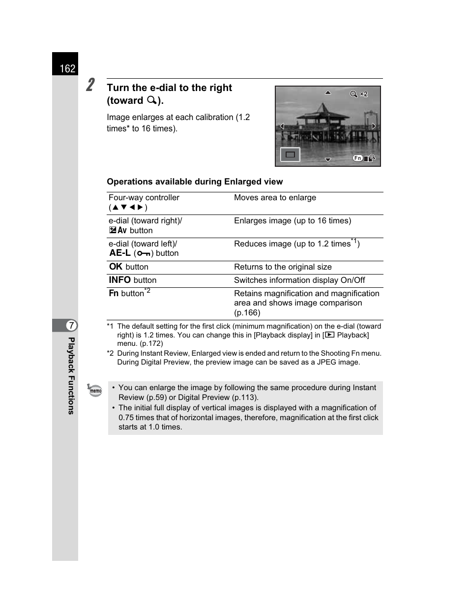 Turn the e-dial to the right (toward y ) | Pentax K200D User Manual | Page 164 / 266