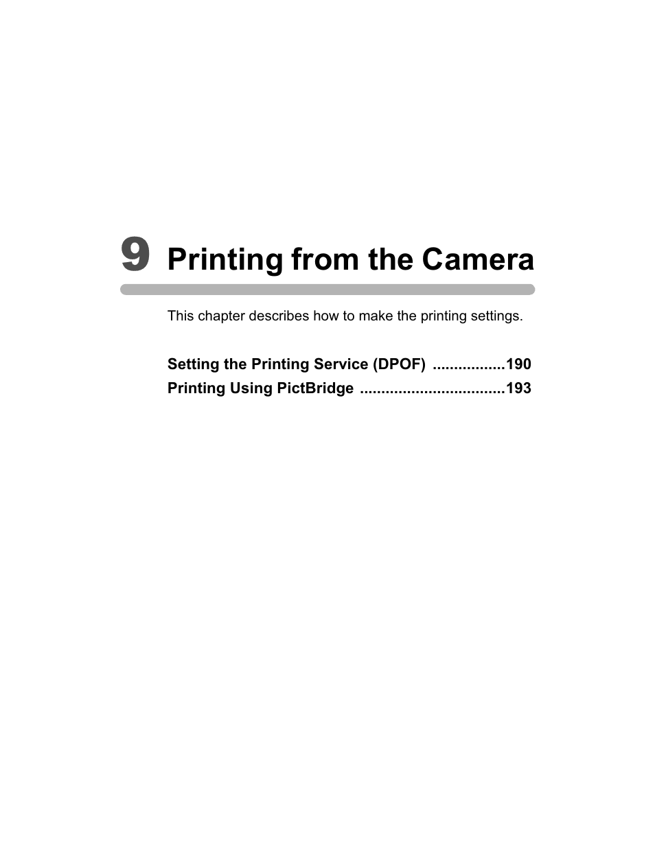Printing from the camera | Pentax K200D User Manual | Page 191 / 266