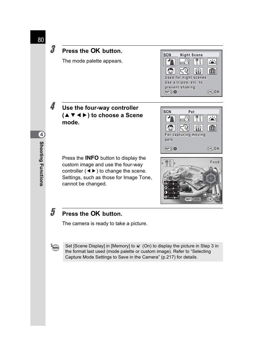Press the 4 button | Pentax K200D User Manual | Page 82 / 266