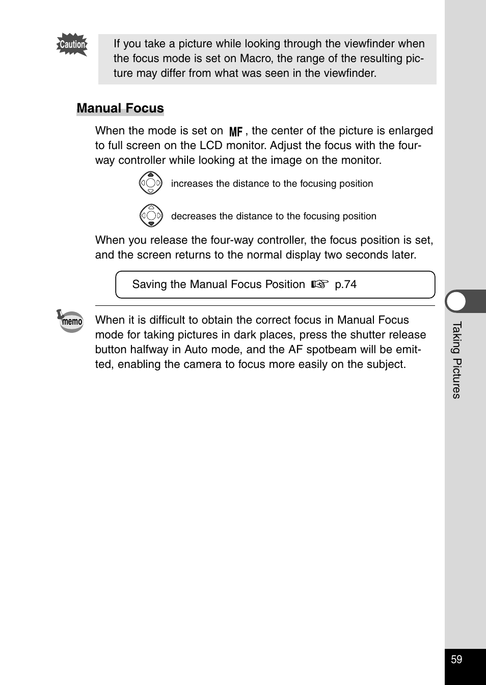 Pentax Optio 330RS User Manual | Page 61 / 138