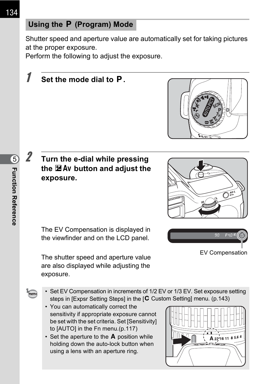 P.134), P.134 | Pentax * istDL2 User Manual | Page 136 / 215