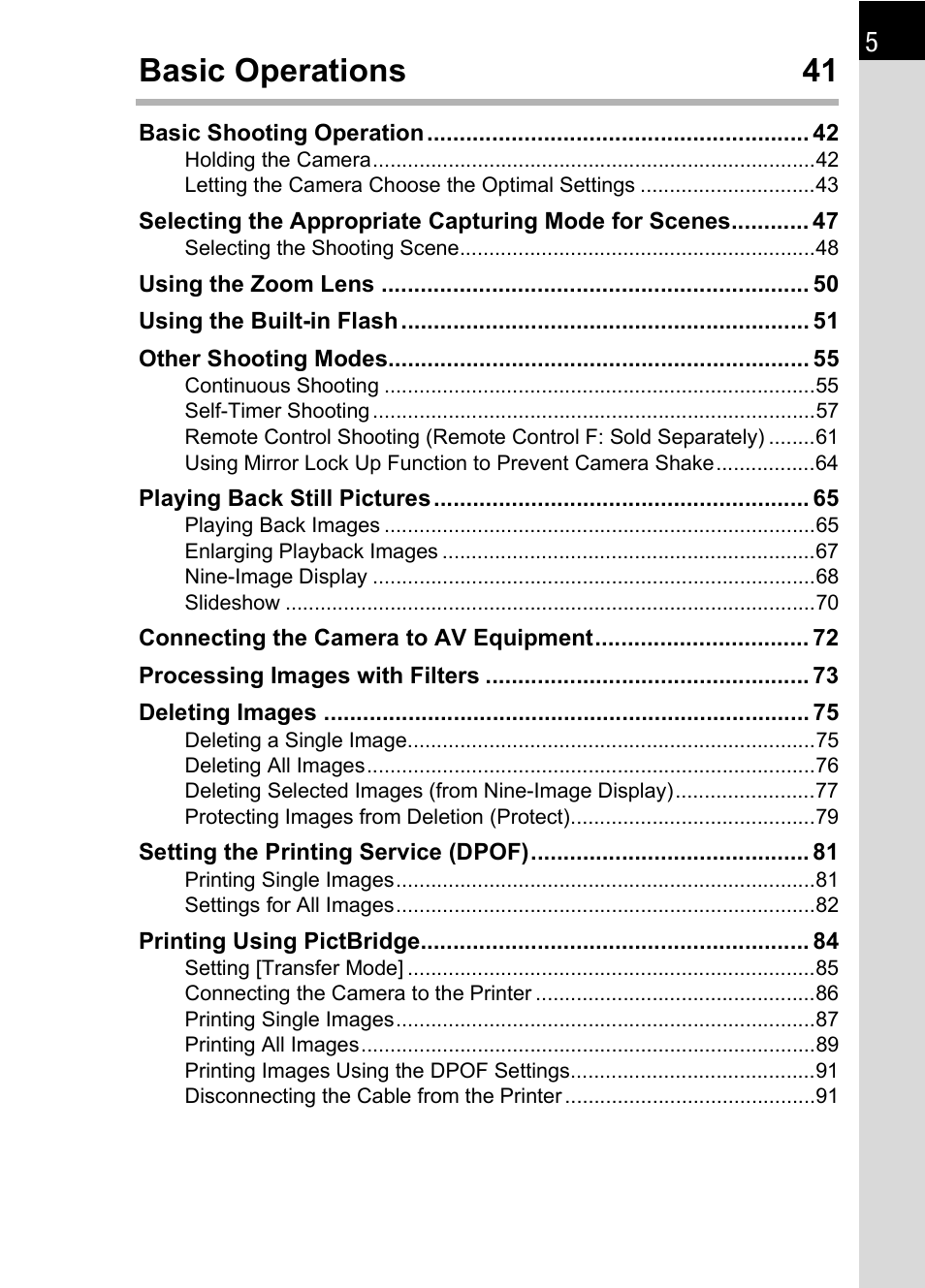 Basic operations 41 | Pentax * istDL2 User Manual | Page 7 / 215