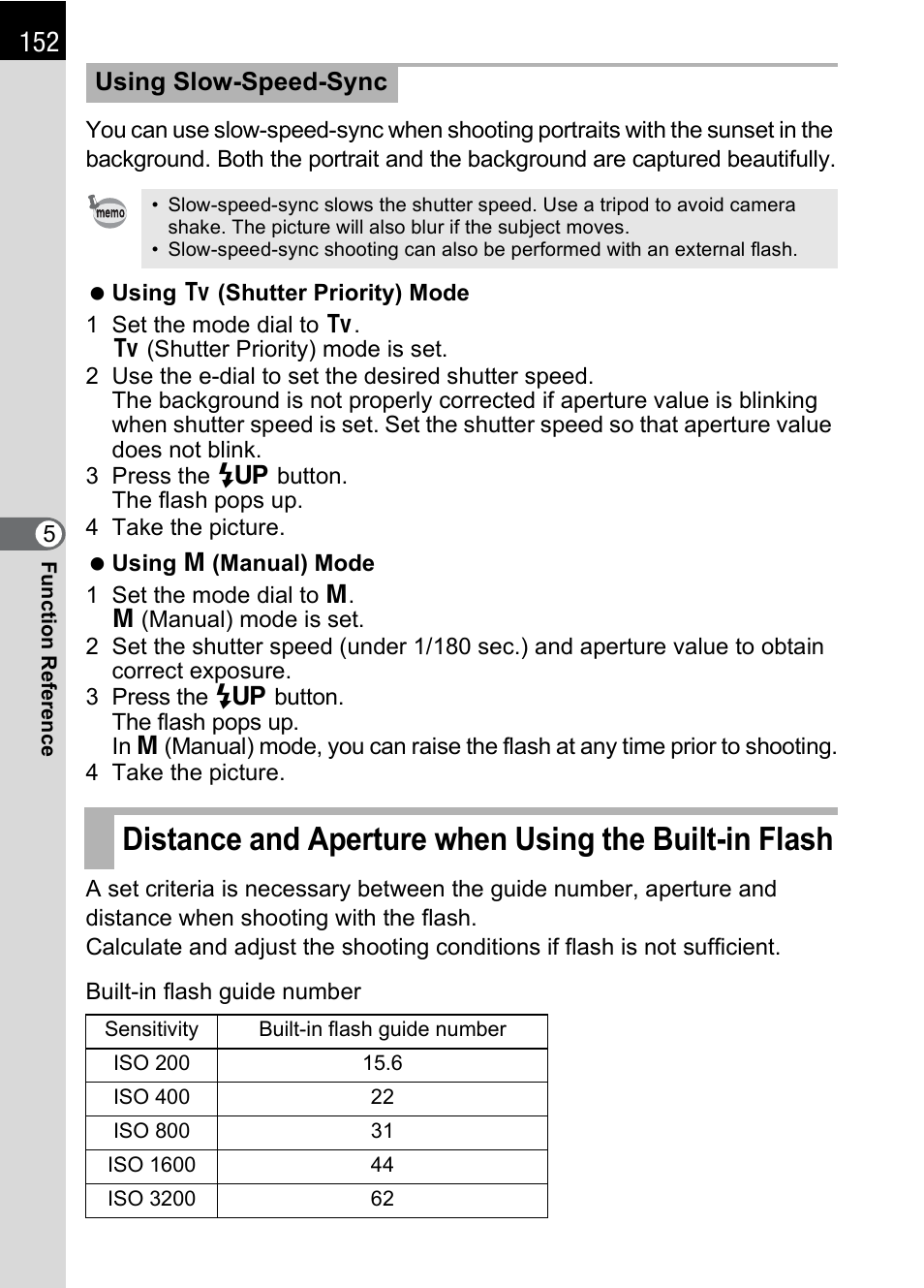 Using slow-speed-sync | Pentax K110D User Manual | Page 154 / 216