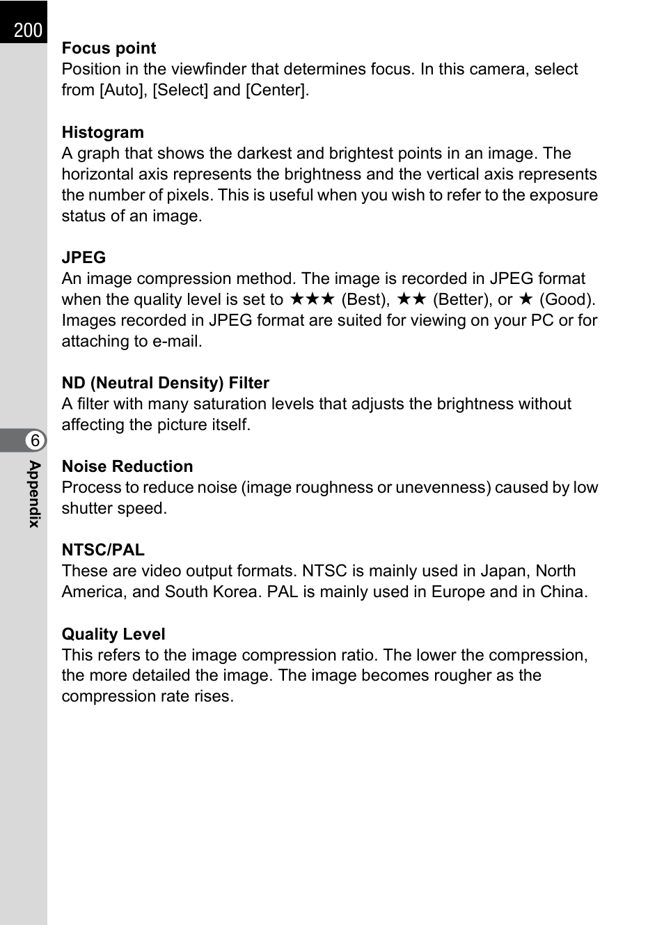 Pentax K110D User Manual | Page 202 / 216