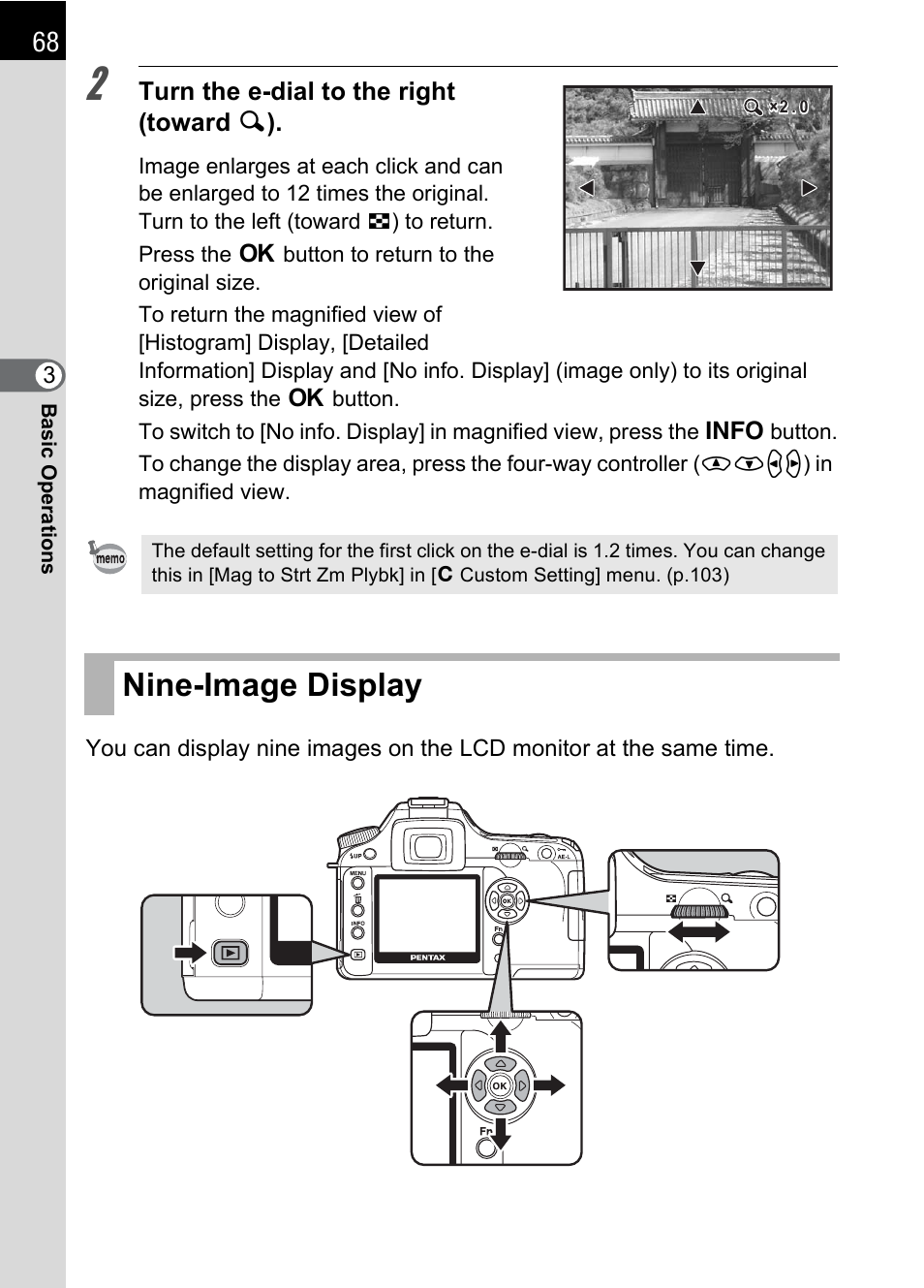 Nine-image display | Pentax K110D User Manual | Page 70 / 216