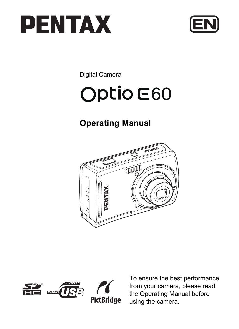 Pentax Optio E60 User Manual | 181 pages