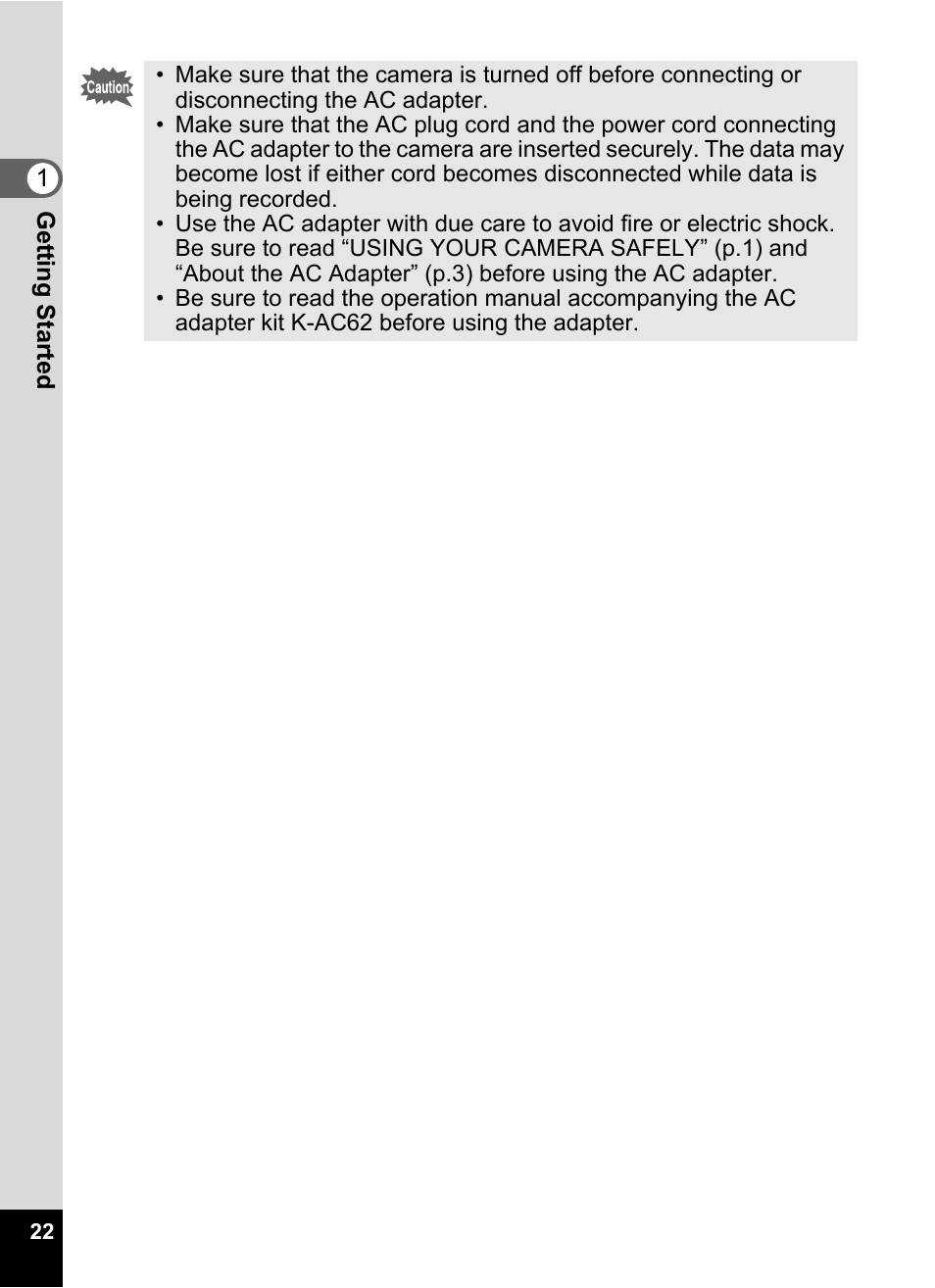Pentax Optio E60 User Manual | Page 24 / 181