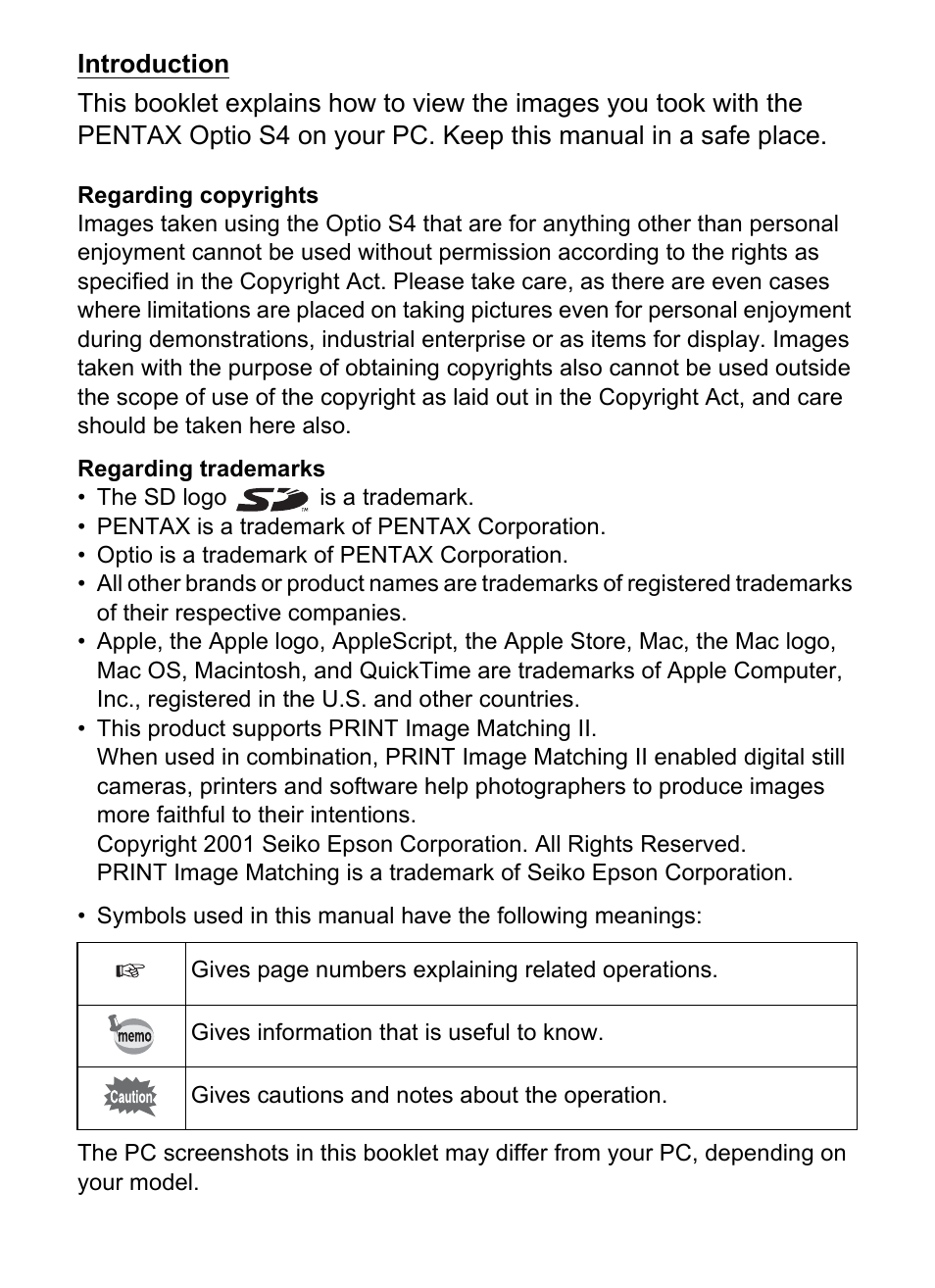 Pentax Optio S4 User Manual | Page 2 / 38