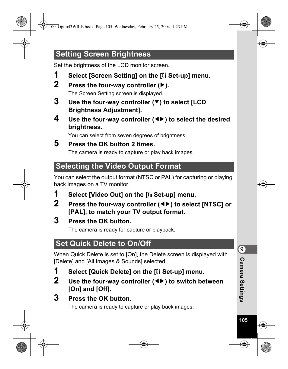 Pentax Optio 43WR User Manual | Page 107 / 128