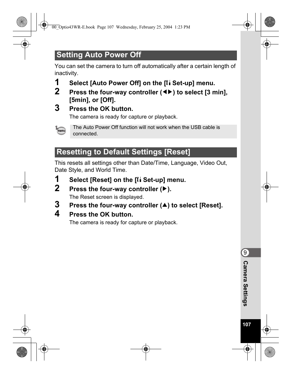 Pentax Optio 43WR User Manual | Page 109 / 128