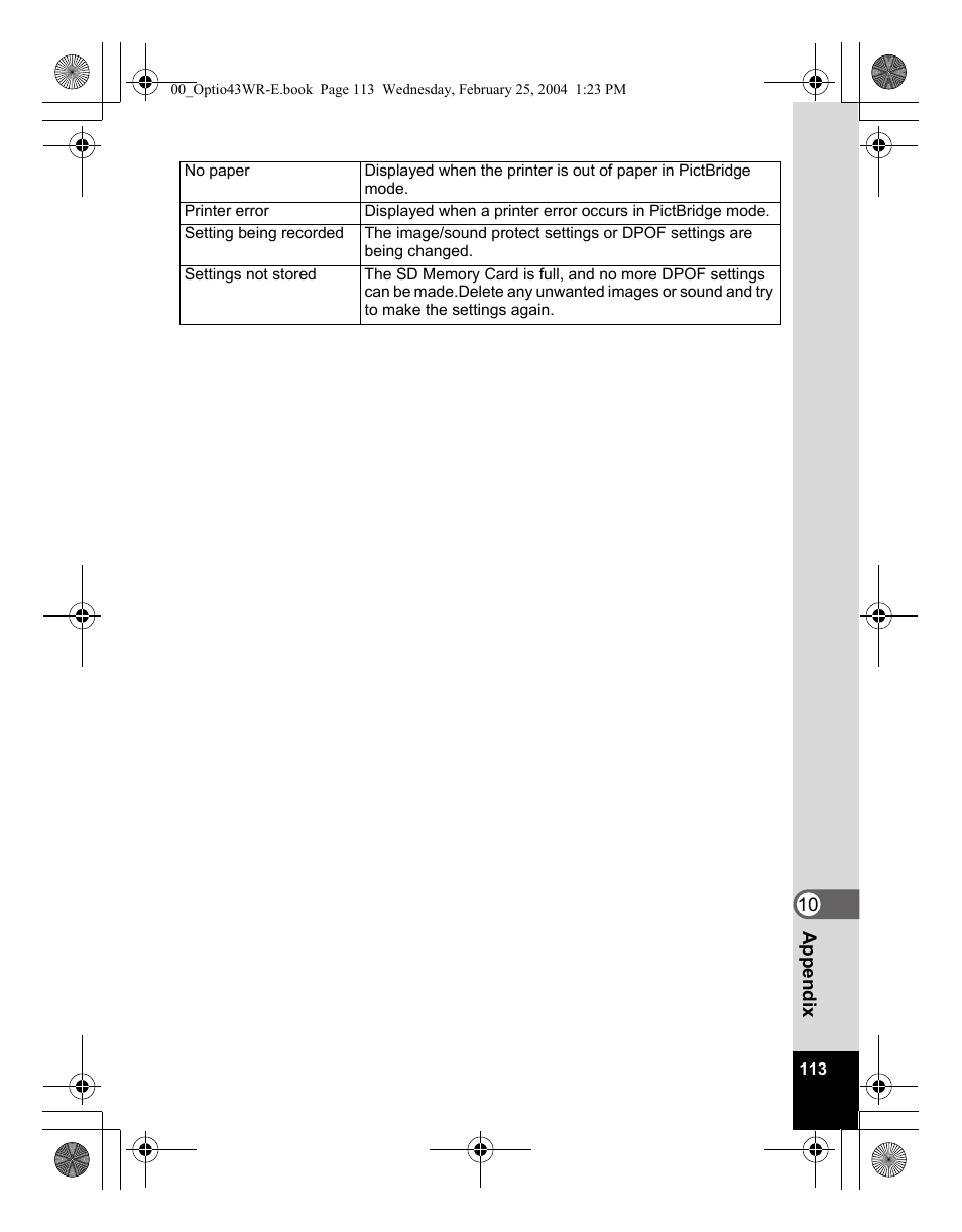 Pentax Optio 43WR User Manual | Page 115 / 128