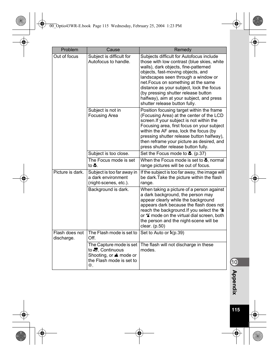 Pentax Optio 43WR User Manual | Page 117 / 128