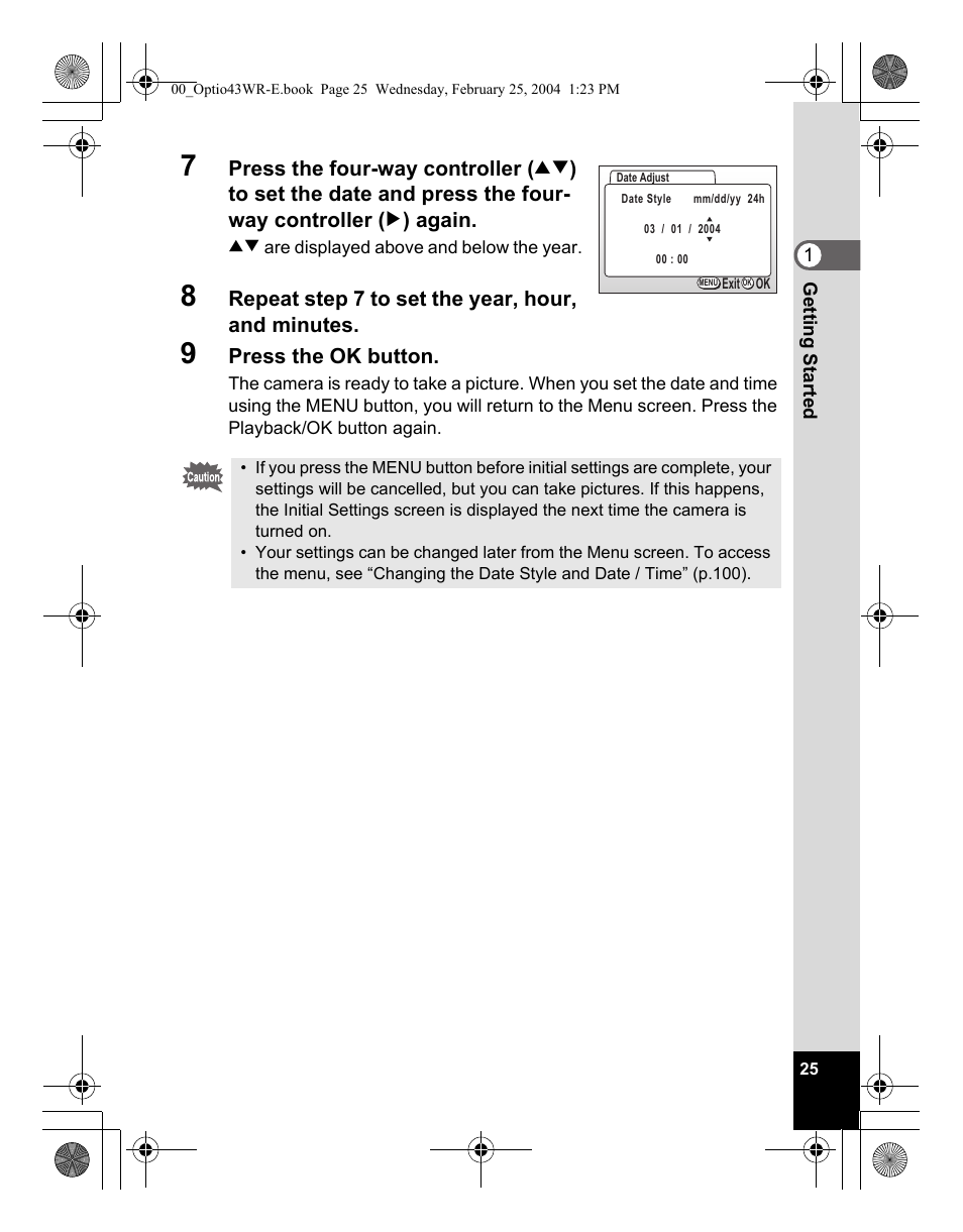 Pentax Optio 43WR User Manual | Page 27 / 128