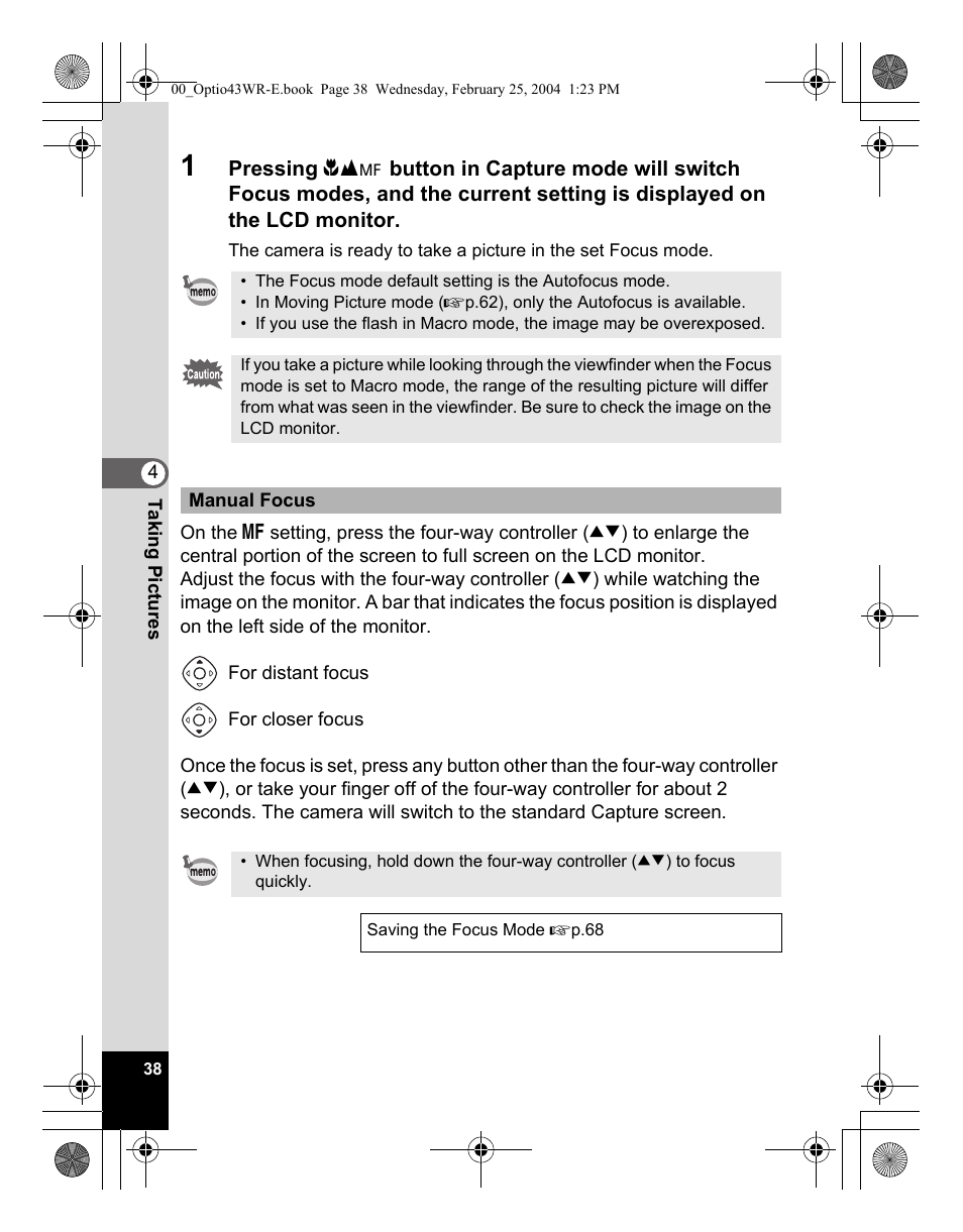 Pentax Optio 43WR User Manual | Page 40 / 128