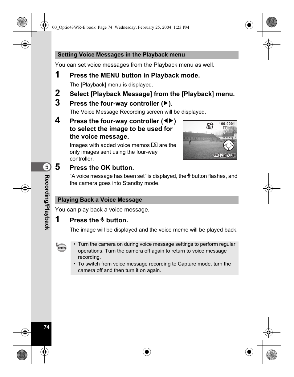 Pentax Optio 43WR User Manual | Page 76 / 128