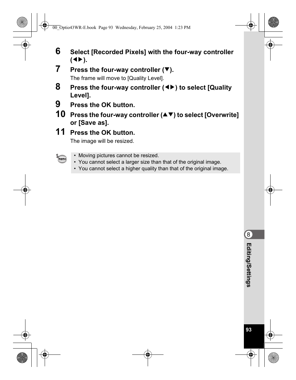 Pentax Optio 43WR User Manual | Page 95 / 128
