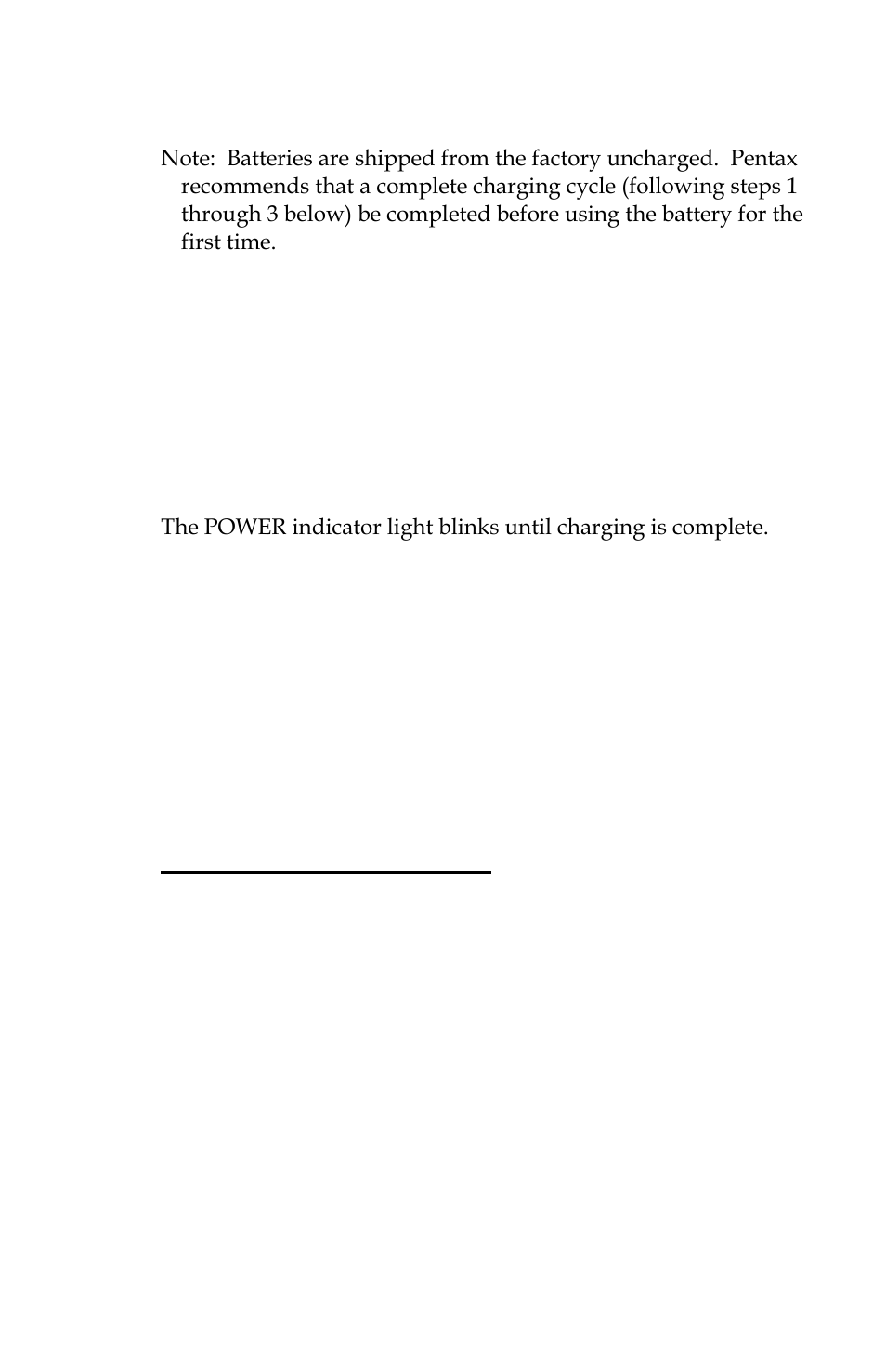 Charging the battery, Stopping the charge process | Pentax PocketJet 3 User Manual | Page 51 / 98