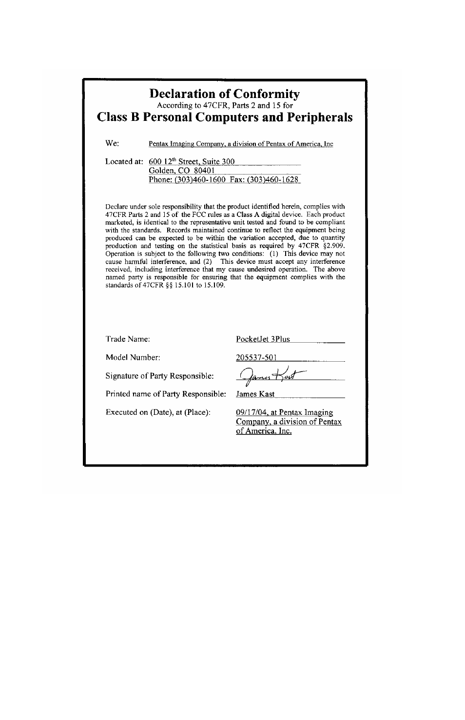 Pentax PocketJet 3 User Manual | Page 78 / 98