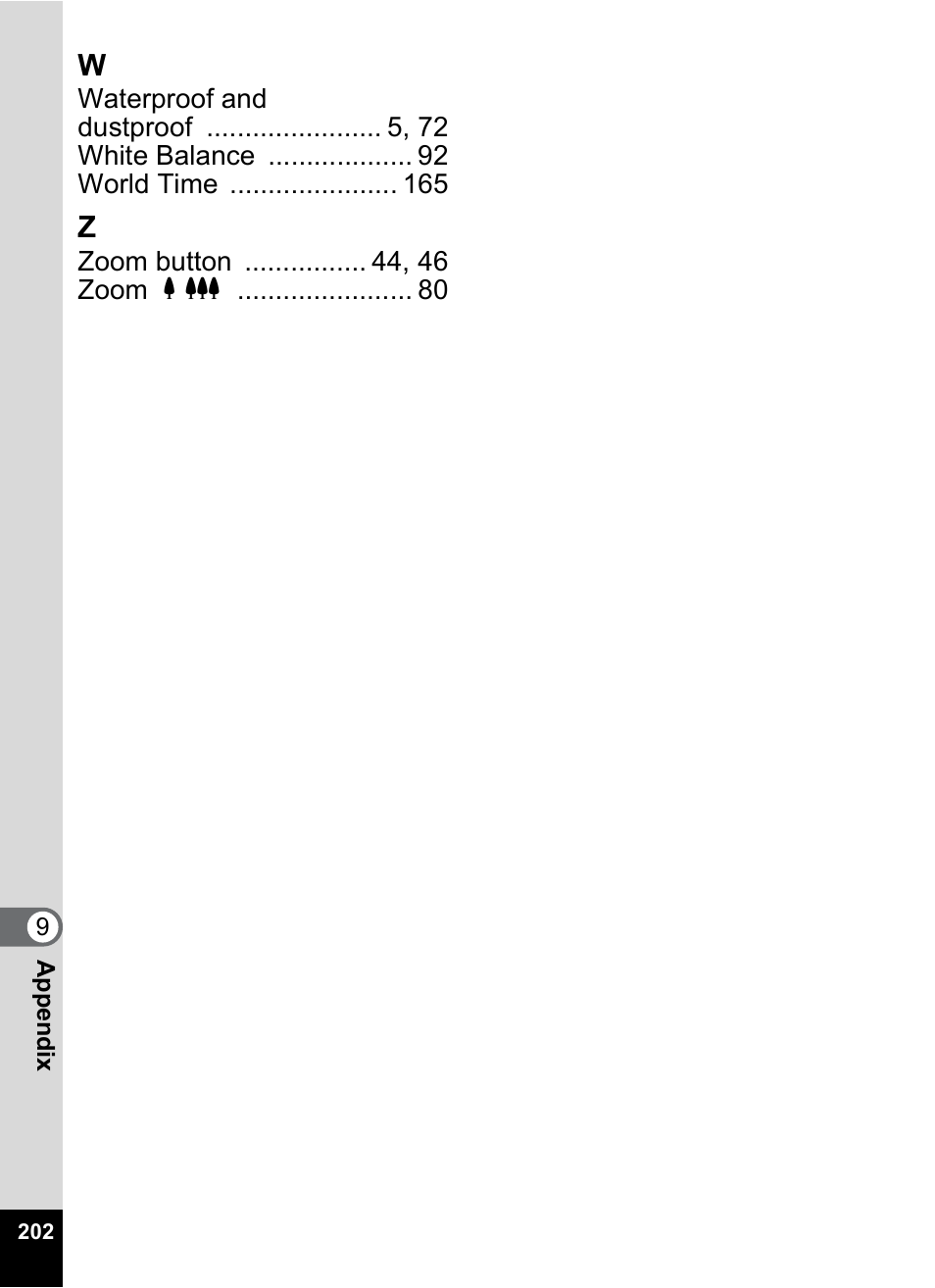 Pentax Optio W10 User Manual | Page 204 / 208