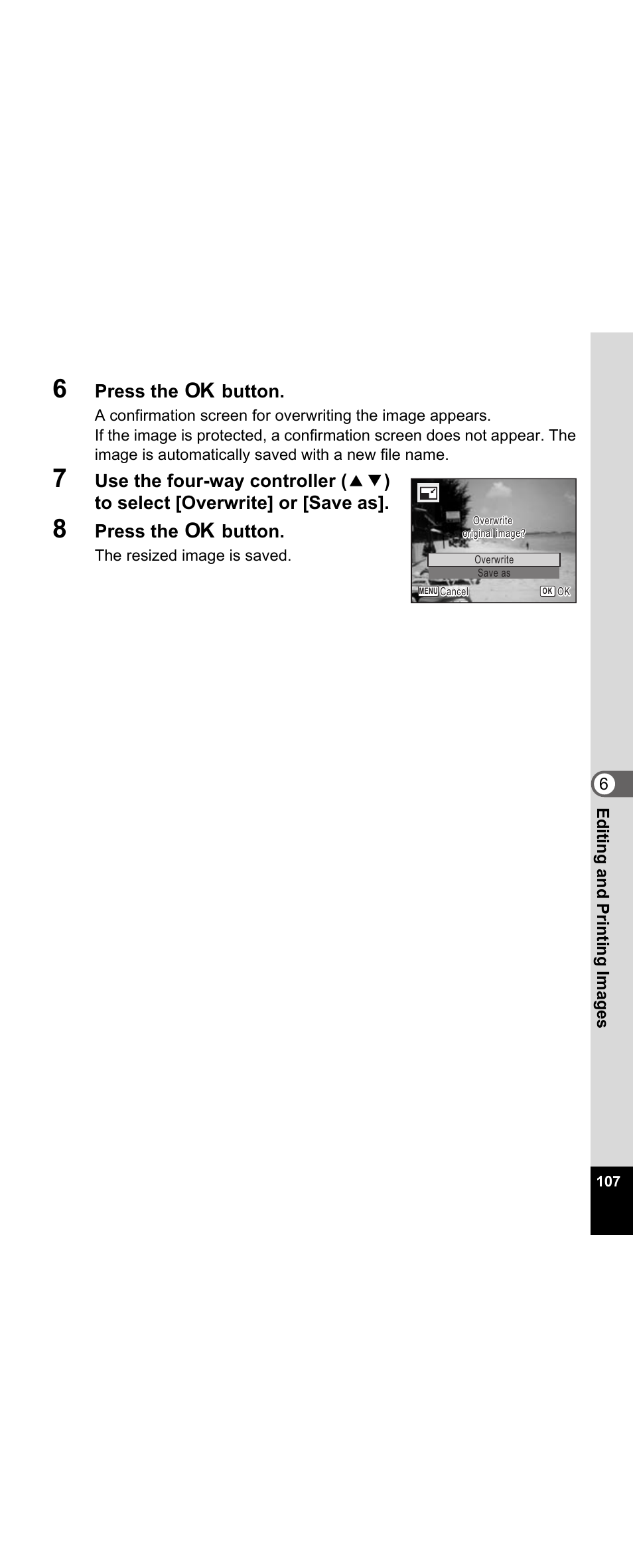 Press the 4 button | Pentax Optio E30 User Manual | Page 109 / 161