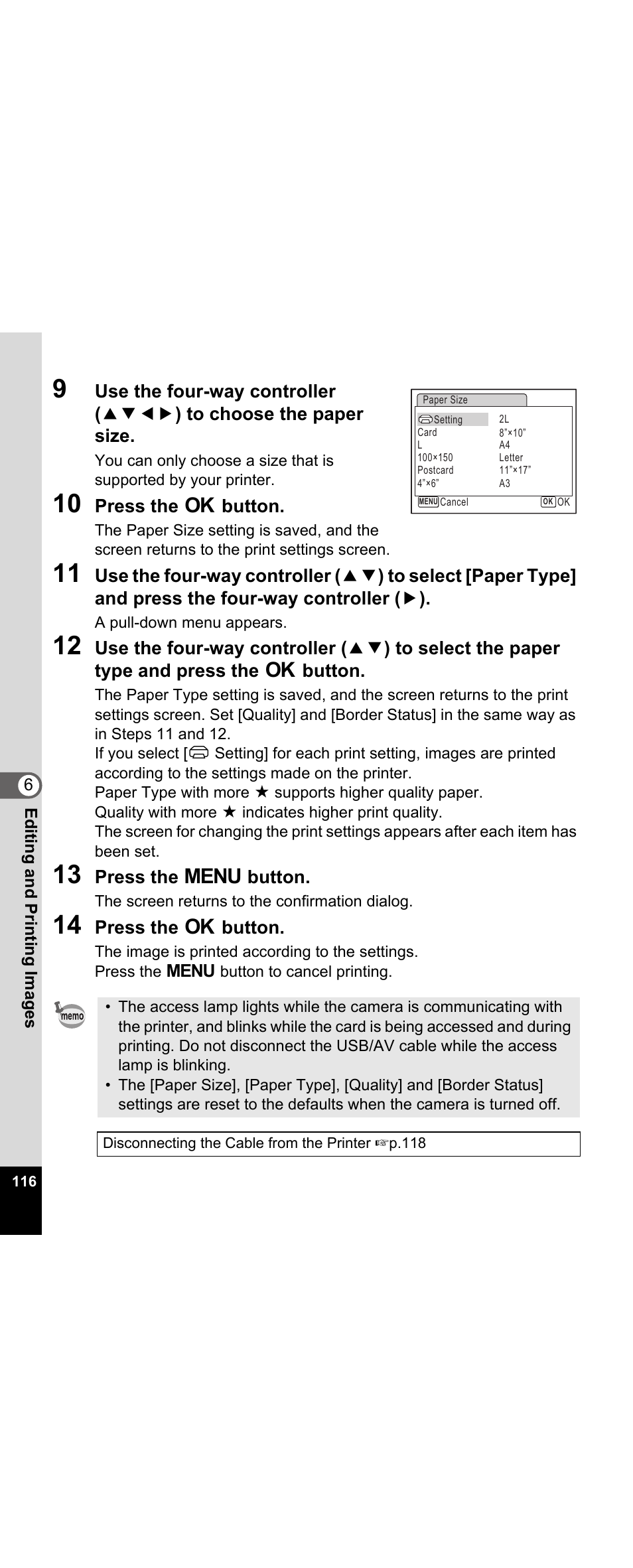 Press the 4 button, Press the 3 button | Pentax Optio E30 User Manual | Page 118 / 161