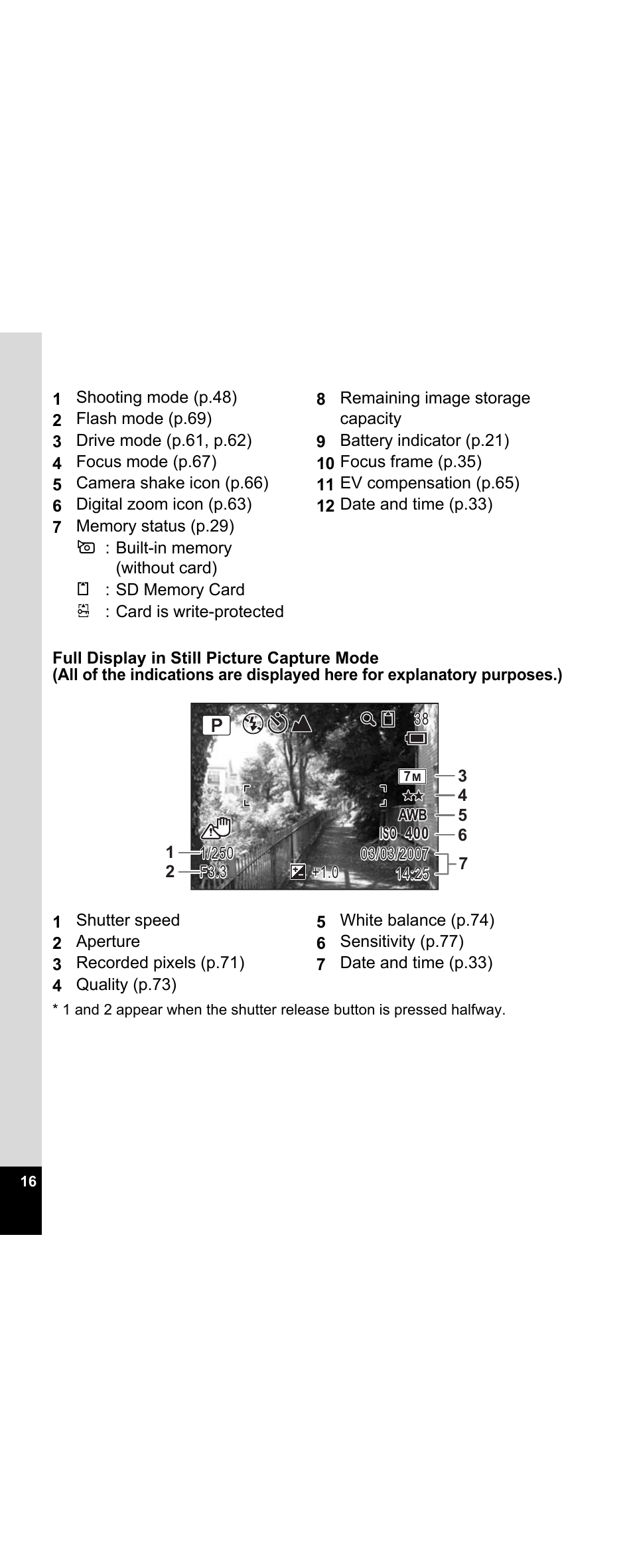 Pentax Optio E30 User Manual | Page 18 / 161