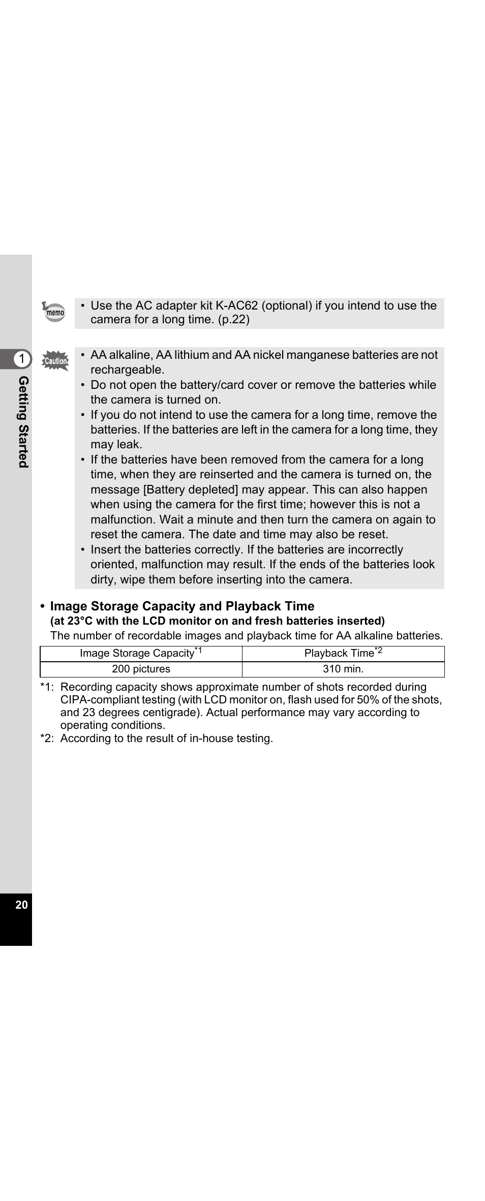 Pentax Optio E30 User Manual | Page 22 / 161