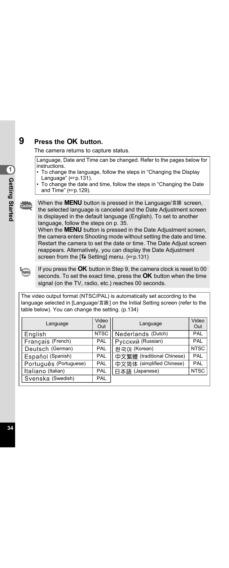 Press the 4 button | Pentax Optio E30 User Manual | Page 36 / 161