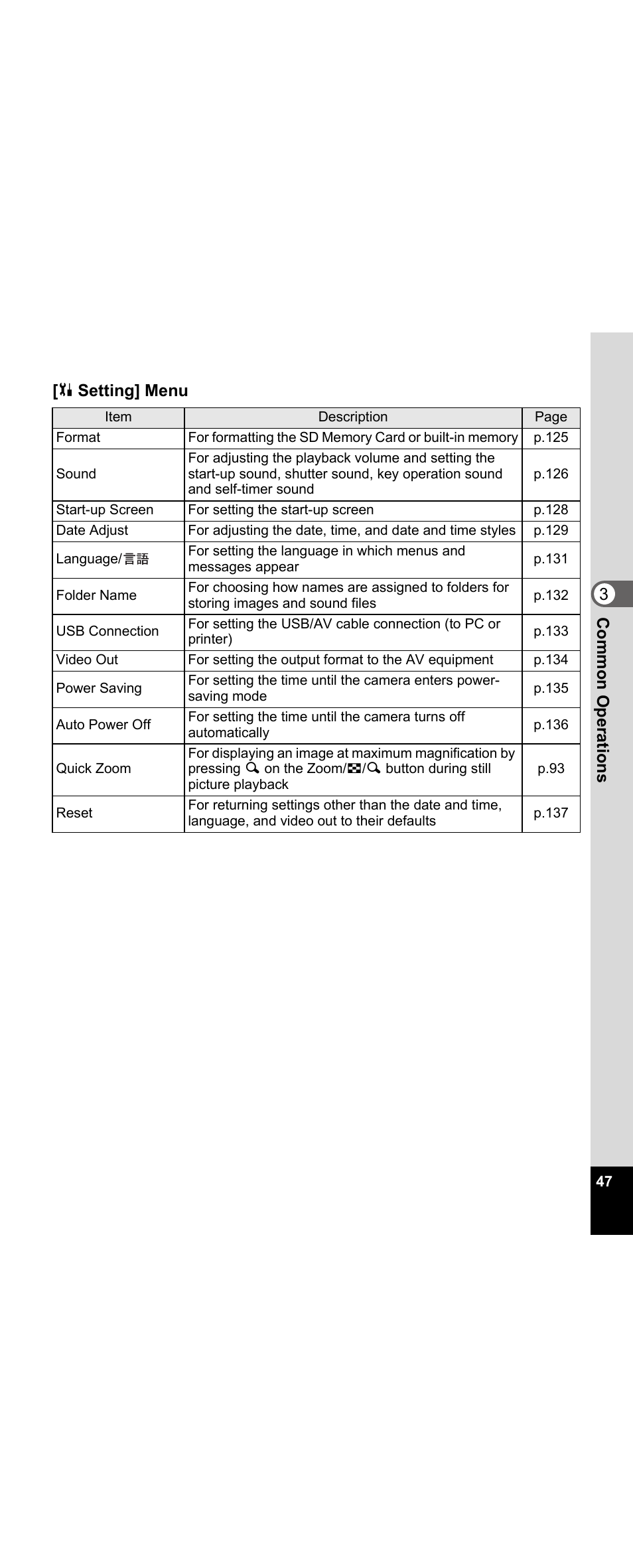 Pentax Optio E30 User Manual | Page 49 / 161