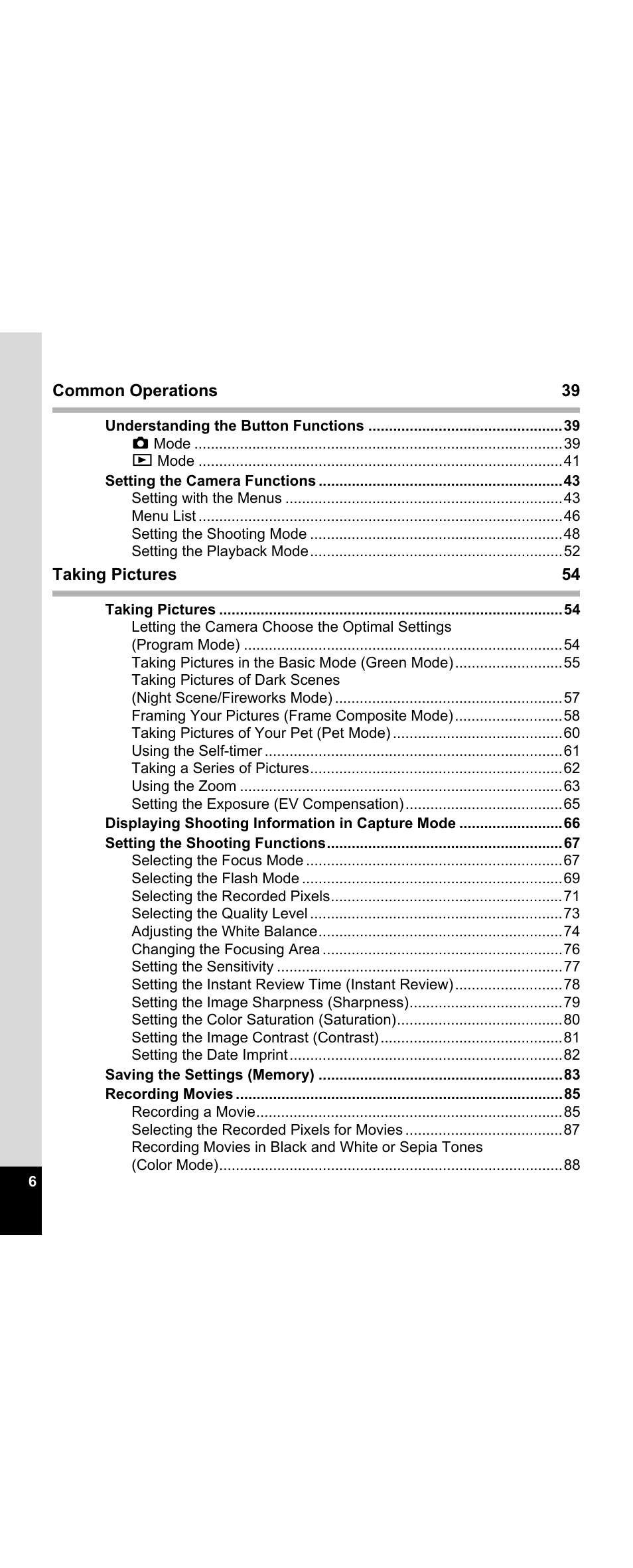 Pentax Optio E30 User Manual | Page 8 / 161