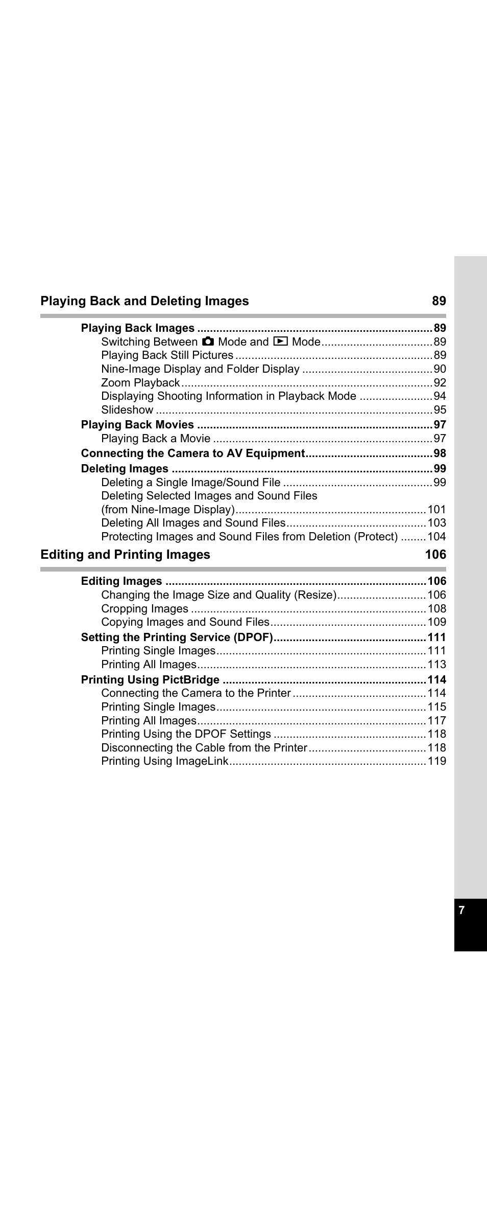 Pentax Optio E30 User Manual | Page 9 / 161