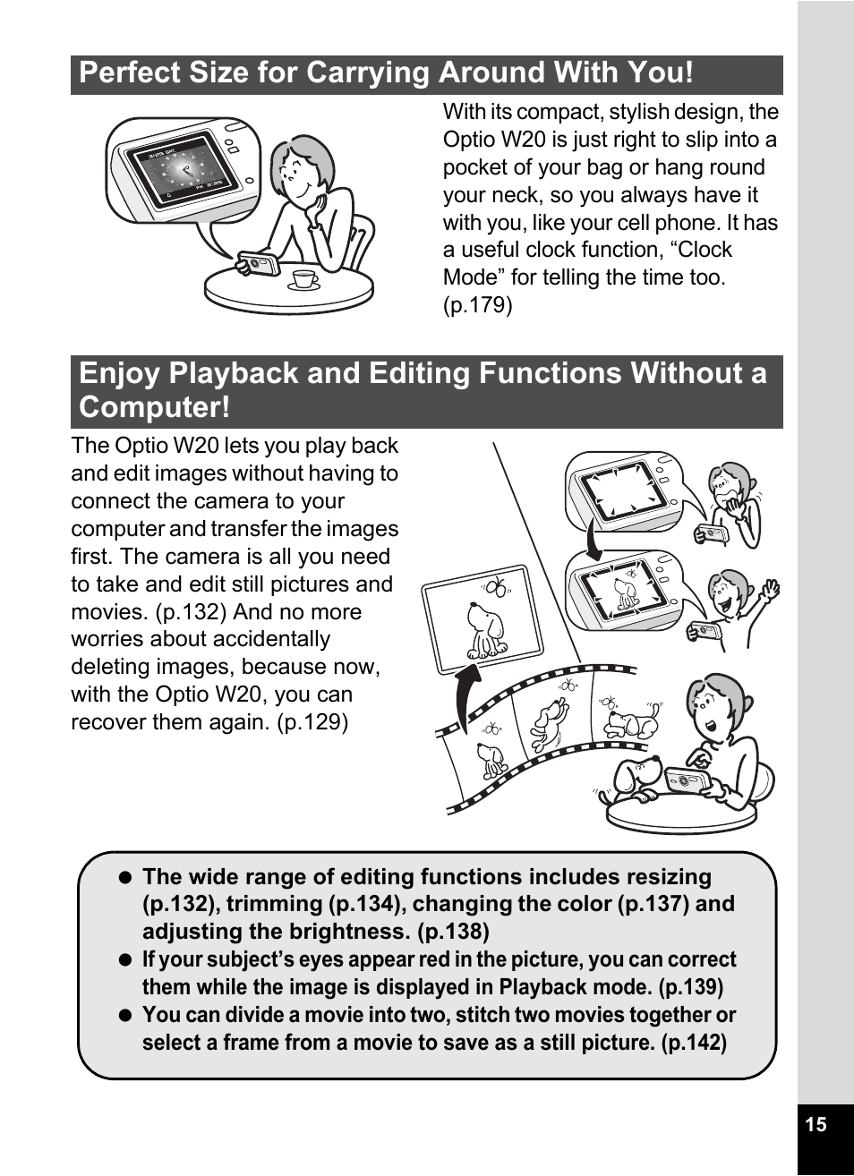 Pentax Optio W20 User Manual | Page 17 / 208