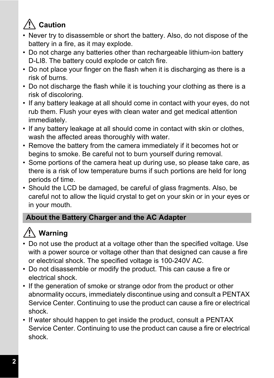 Pentax Optio W20 User Manual | Page 4 / 208