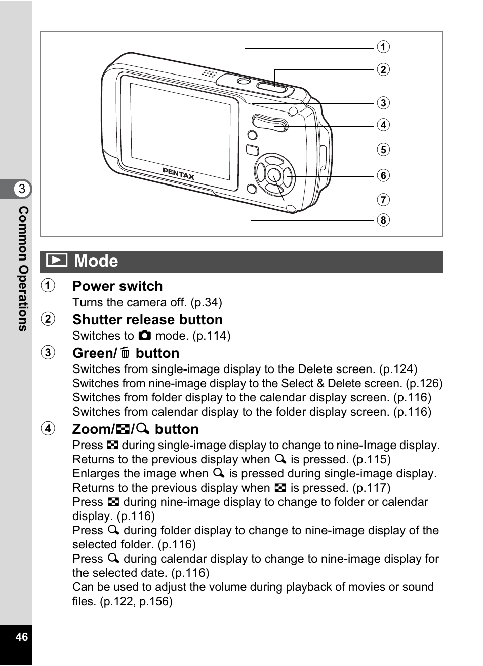 Q mode, Qmode | Pentax Optio W20 User Manual | Page 48 / 208